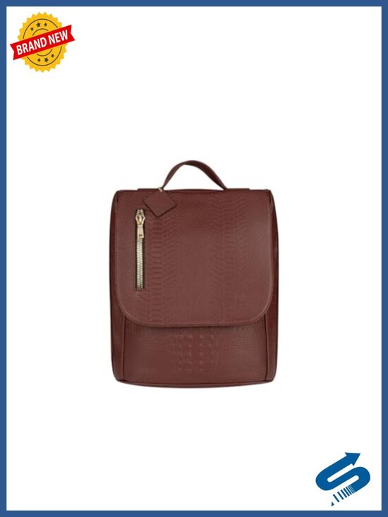 Large Vegan Faux Leather Backpack for Travel & Work, Water-Resistant, 15\